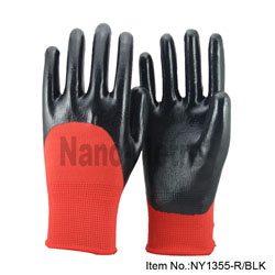 Нитриловые перчатки NY1355P-R/BLK