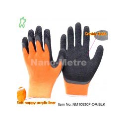 Латексные перчатки NMSAFETY NM10930F-OR/BLK