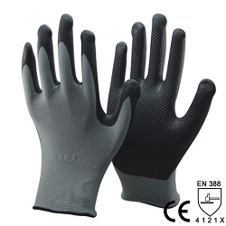 Нитриловые перчатки NY1350FP-GR/BLK